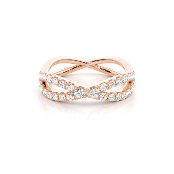 5.10mm Studded Flat Profile Diamond Shaped Band