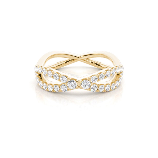 5.10mm Studded Flat Profile Diamond Shaped Band