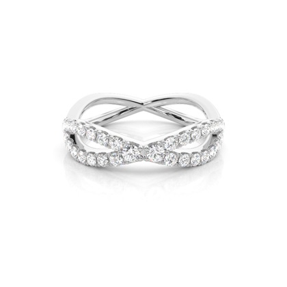 5.10mm Studded Flat Profile Diamond Shaped Band