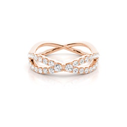 5.10mm Studded Flat Profile Diamond Shaped Band