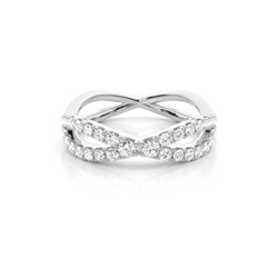 Diamant Band geformt mit einem Flachen Profil