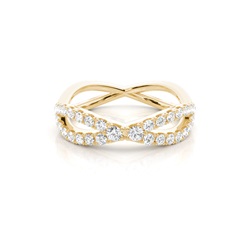 5.10mm Studded Flat Profile Diamond Shaped Band