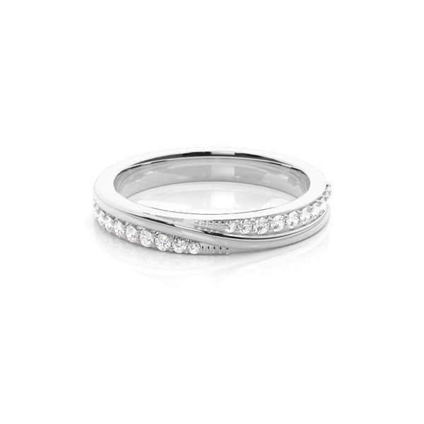 2.60mm Studded Flat Profile Diamond Shaped Band