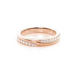 2.60mm Studded Flat Profile Diamond Shaped Band