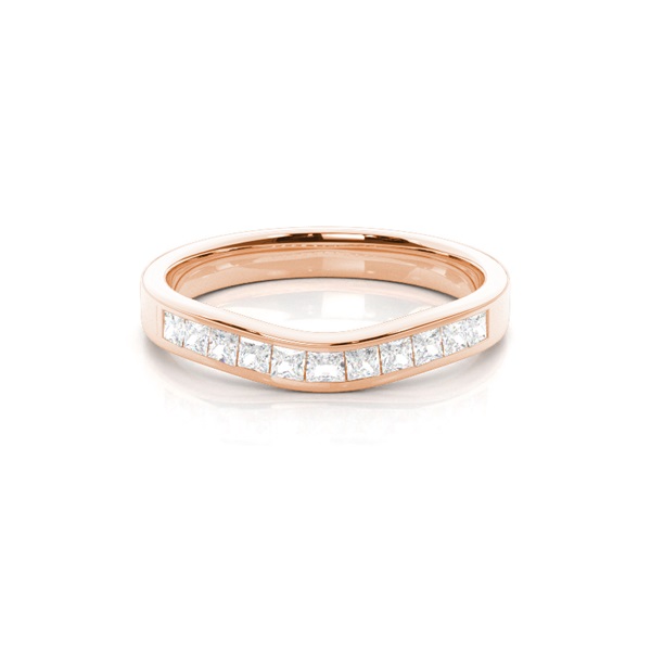 2.60mm Studded Flat Profile Diamond Shaped Band