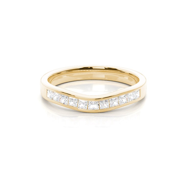 2.60mm Studded Flat Profile Diamond Shaped Band
