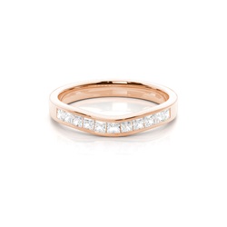 2.60mm Studded Flat Profile Diamond Shaped Band