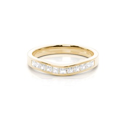 2.60mm Studded Flat Profile Diamond Shaped Band