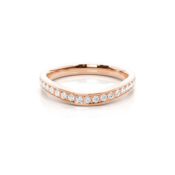 2.50mm Studded Slight Comfort Fit Diamond Shaped Band