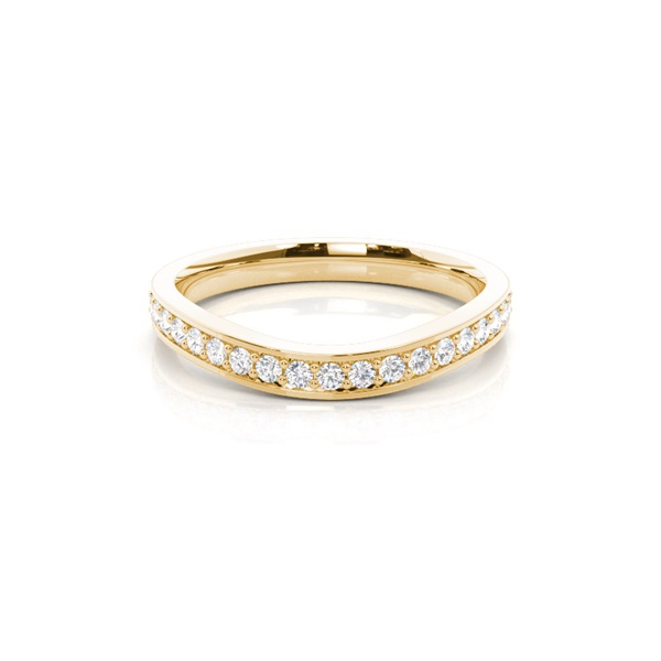 2.50mm Studded Slight Comfort Fit Diamond Shaped Band