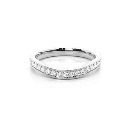 2.50mm Studded Slight Comfort Fit Diamond Shaped Band