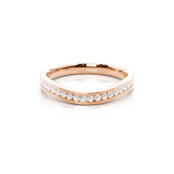 2.50mm Studded Slight Comfort Fit Diamond Shaped Band