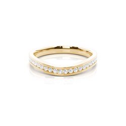 2.50mm Studded Slight Comfort Fit Diamond Shaped Band