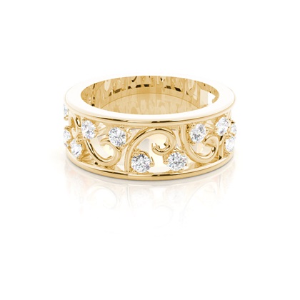 Yellow Gold Anniversary Diamond Rings