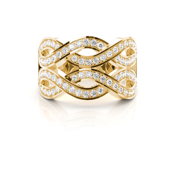 Pave Setting Round Diamond Fashion Ring