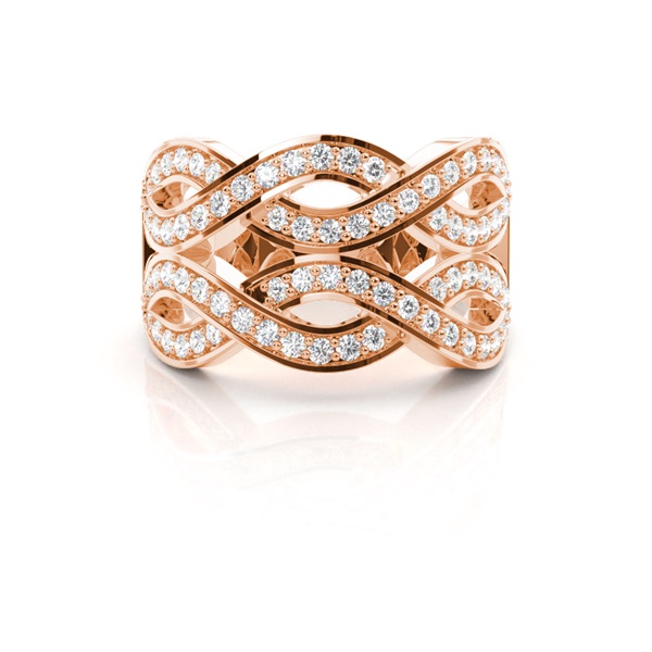 4 Prong & Pave Setting Round Diamond Fashion Ring