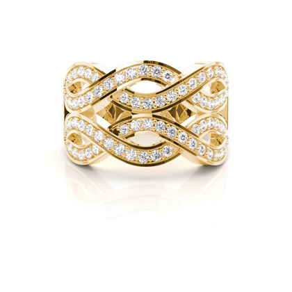 Yellow Gold Anniversary Diamond Rings