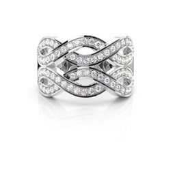 4 Prong & Pave Setting Round Diamond Fashion Ring