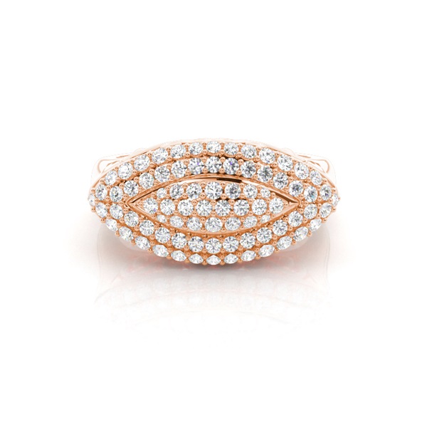 Pave Setting Round Diamond Fashion Ring