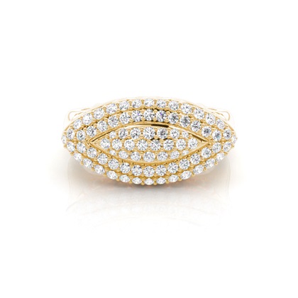 Yellow Gold Cluster Diamond Rings