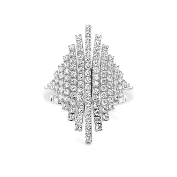 Prong Setting Round Diamond Fashion Ring