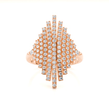 Rose Gold Statement Diamond Rings