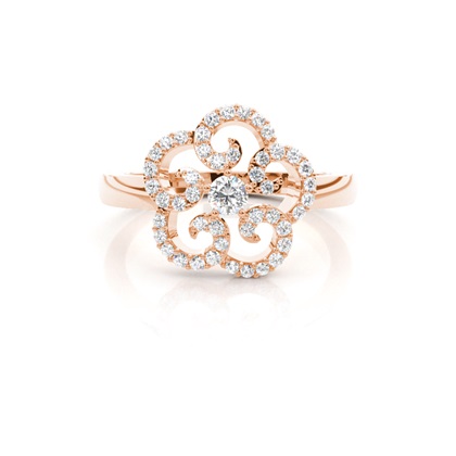 Rose Gold Statement Diamond Rings
