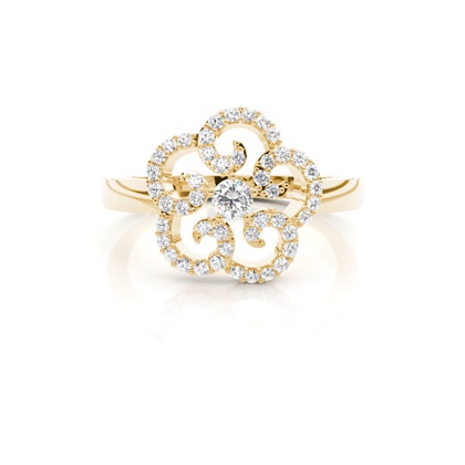 Yellow Gold Statement Diamond Rings