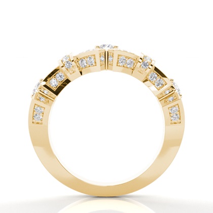 Yellow Gold Anniversary Diamond Rings