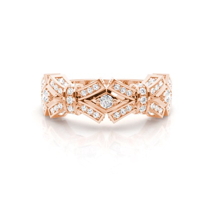 Rose Gold Diamond Anniversary Rings