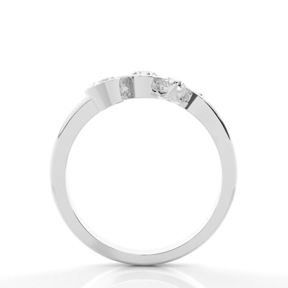 Moderner Diamantring Rund in einer Kanal und Krappenfassung