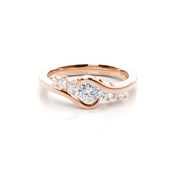 Channel & Prong Setting Round Diamond Fashion Ring