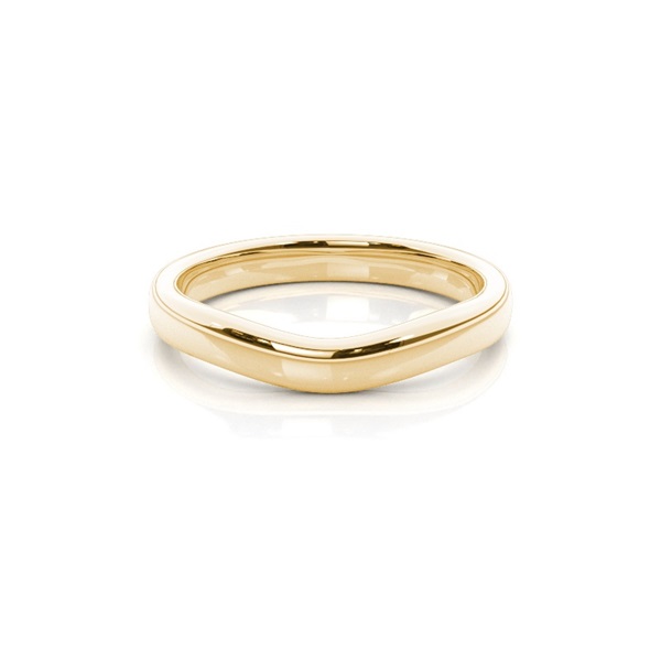 2.60mm Slight Comfort Profile Plain Shaped Wedding Band