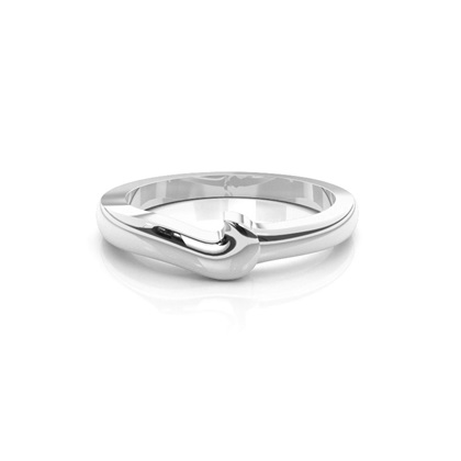 Women's White Gold Shaped Wedding Rings