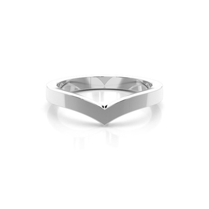 Women's White Gold Shaped Wedding Rings