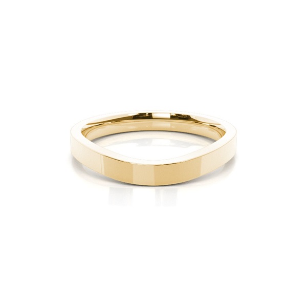 2.50mm Slight Comfort Profile Plain Shaped Wedding Band