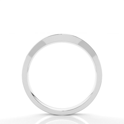 2.50mm Slight Comfort Profile Plain Shaped Wedding Band