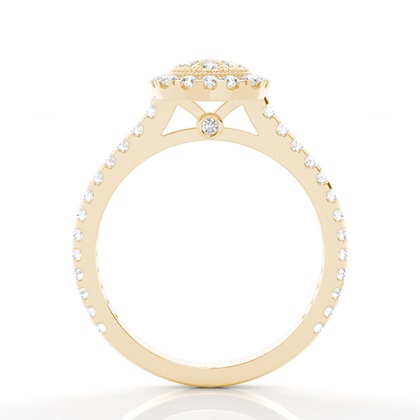 Yellow Gold Cluster Diamond Rings