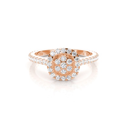 Rose Gold Diamond Cluster Rings