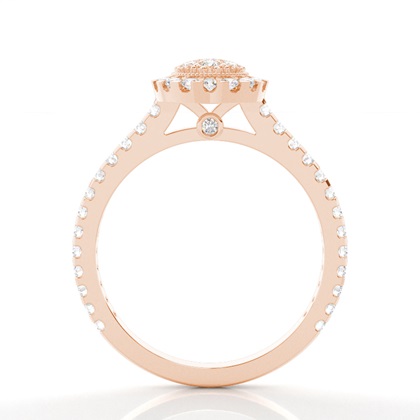 Rose Gold Diamond Cluster Rings