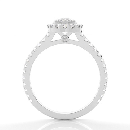 Round Cluster Diamond Rings