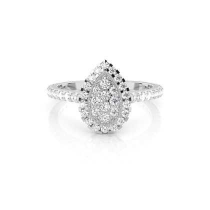 Round Cluster Diamond Rings