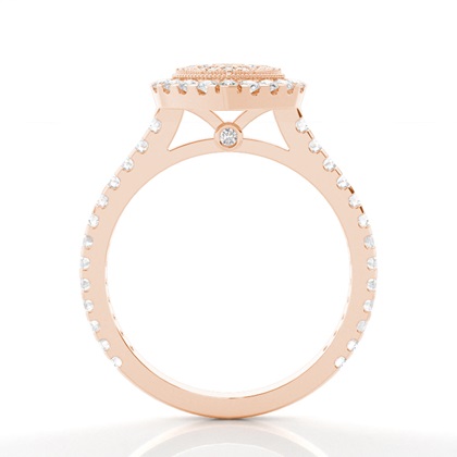 Rose Gold Cluster Engagement Rings