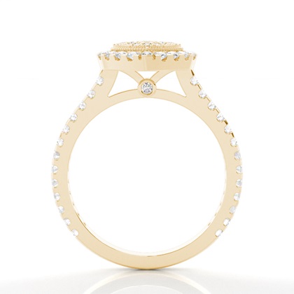 Yellow Gold Cluster Engagement Rings