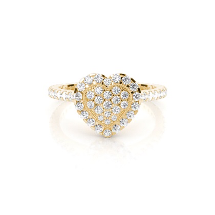 Yellow Gold Cluster Diamond Engagement Rings