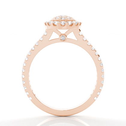 Rose Gold Cluster Engagement Rings