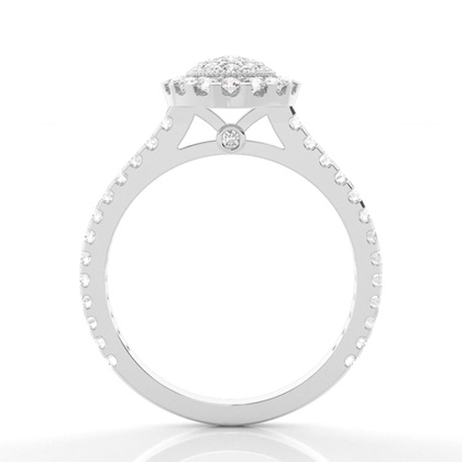 Weißgold Cluster Verlobungsringe