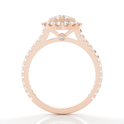 Rose Gold Cluster Engagement Rings