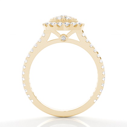 Yellow Gold Cluster Engagement Rings