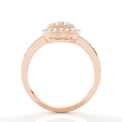 Rose Gold Diamond Cluster Rings